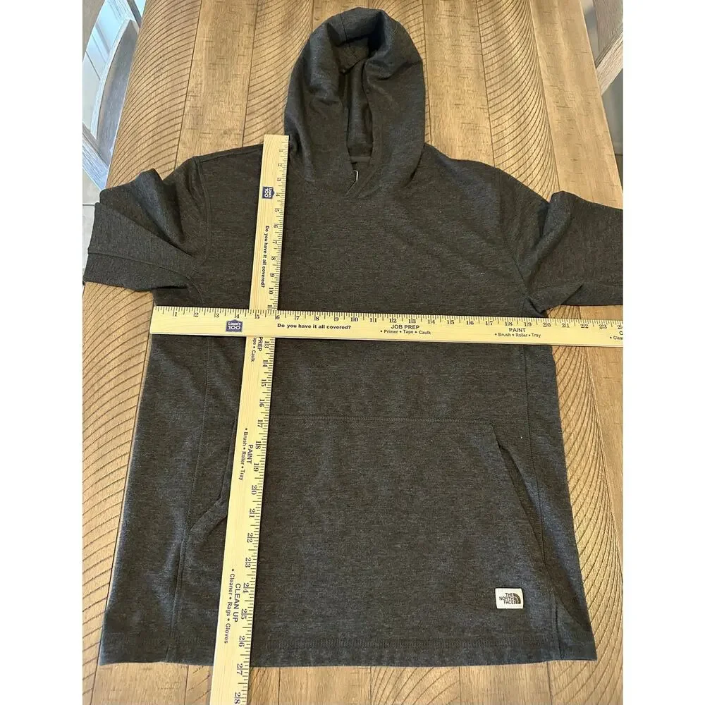 The North Face Pullover Hoodie Men's Large Dark Gray Heather LS Sweatshirt